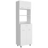 Caribe Microwave Cabinet, Four Legs, One Drawer, Double Door, One Shelf -White