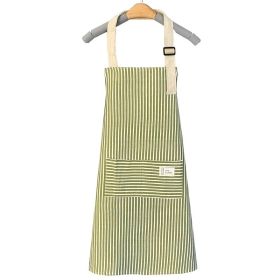 1pc Adjustable Kitchen Cooking Apron (Color: green)